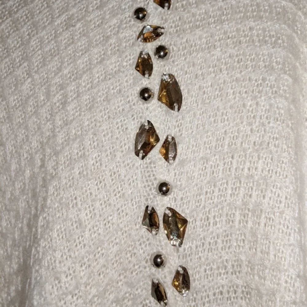 Chico's  Ivory sweater L sz 2 - Picture 7 of 13